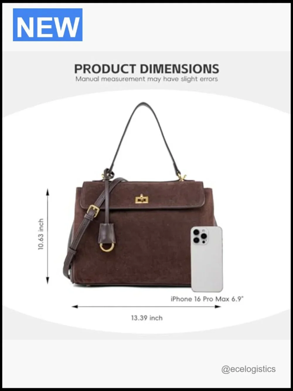 Suede & Leather Tote Bag Satchel Purse for Women Shoulder Crossbody Work